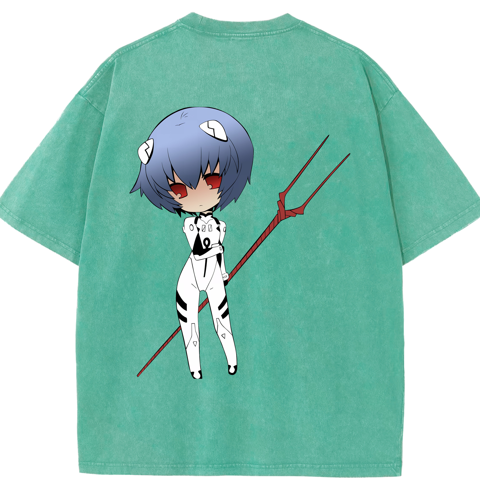 （画像用） EVA 新世紀エヴァンゲリオン 綿100% ヴィンテージ風 半袖Tシャツ（背面プリント）